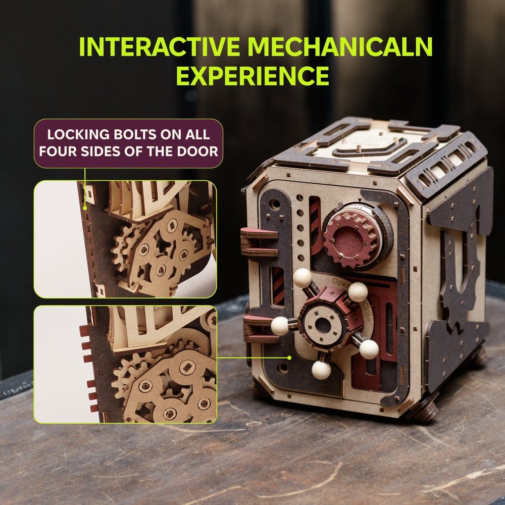 Ugears 3D Wooden Model Kit Safe Too 17 cm [1]