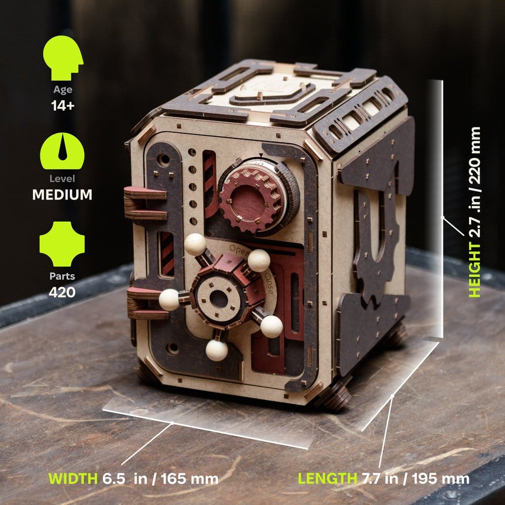 Ugears 3D Wooden Model Kit Safe Too 17 cm [2]