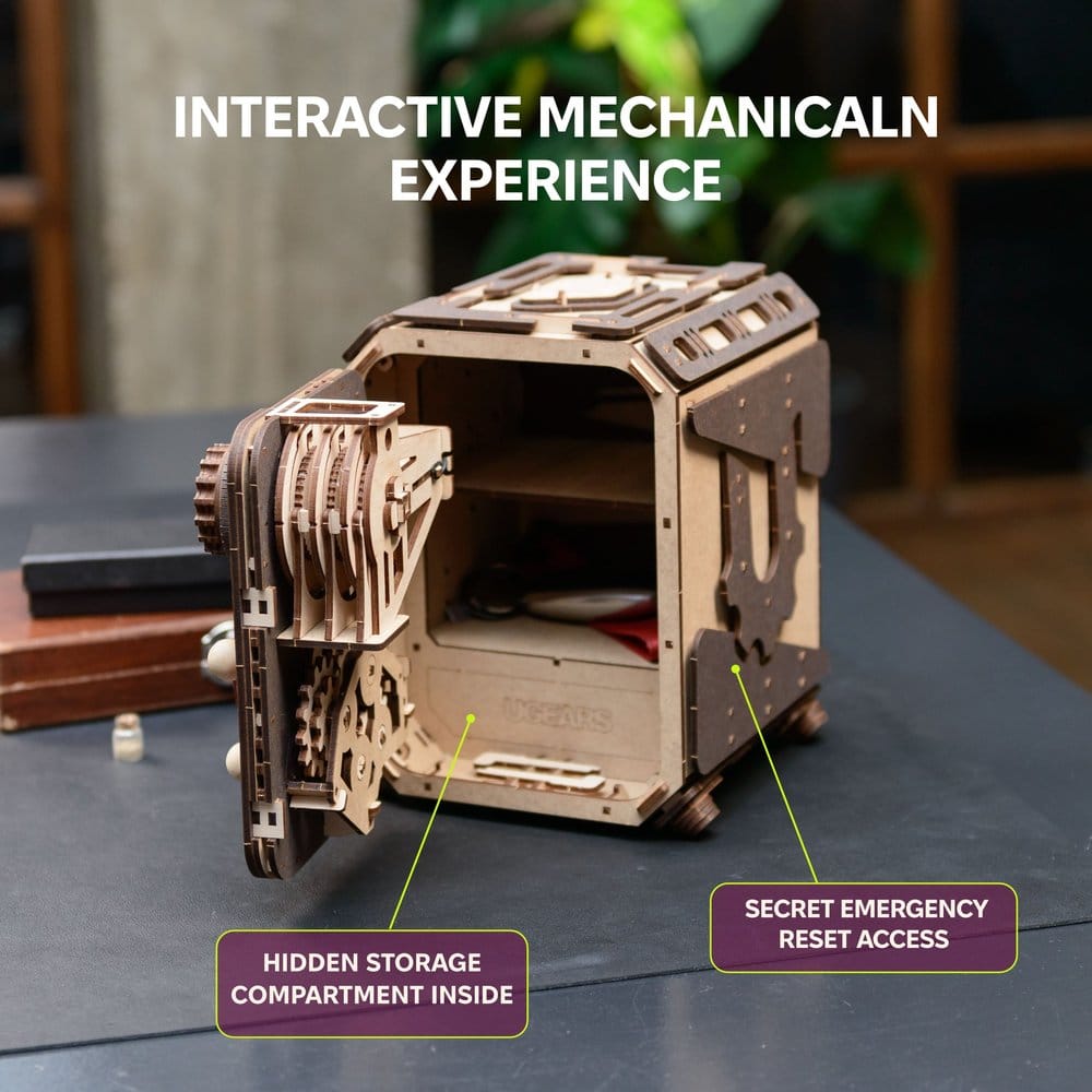Ugears 3D Wooden Model Kit Safe Too 17 cm [6]