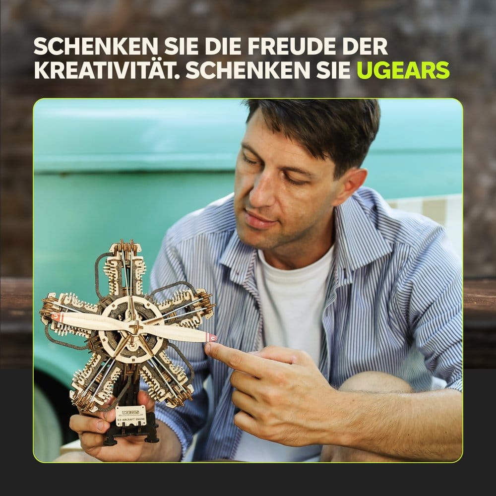 Ugears 3D Wooden Model Kit R-5 Aircraft Engine 25 cm [7]