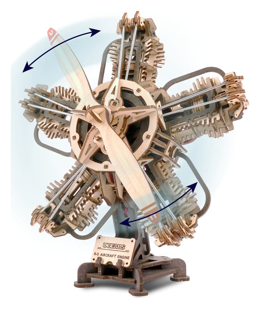 Ugears 3D Wooden Model Kit R-5 Aircraft Engine 25 cm [8]