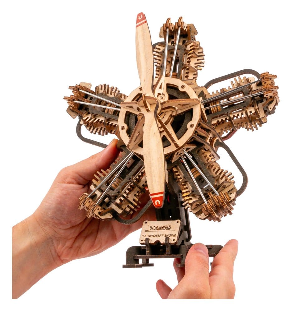 Ugears 3D Wooden Model Kit R-5 Aircraft Engine 25 cm [12]