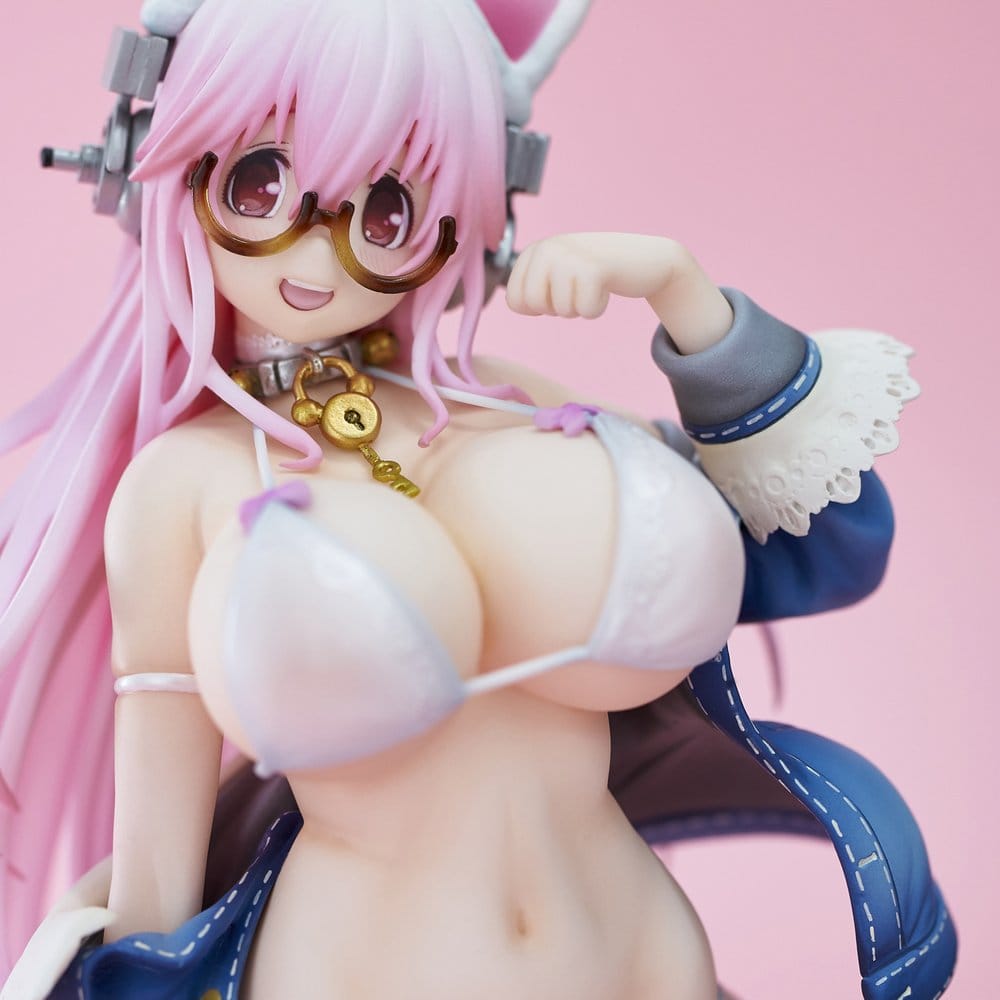 Super Sonico PVC Figure White Cat Ver. (Reissue) 27 cm [1]