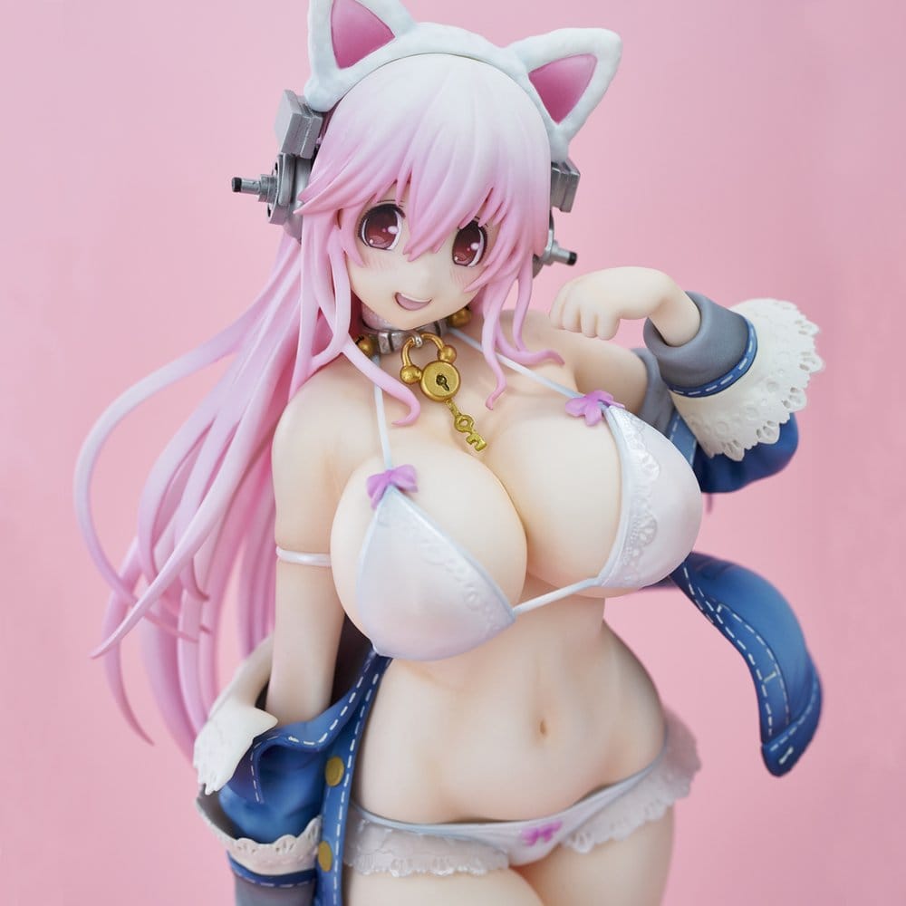 Super Sonico PVC Figure White Cat Ver. (Reissue) 27 cm [5]