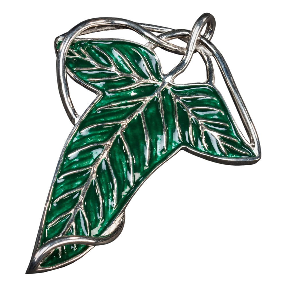 Lord of the Rings Replica 1/1 Elven Leaf Brooch & Chain (Sterling Silver)