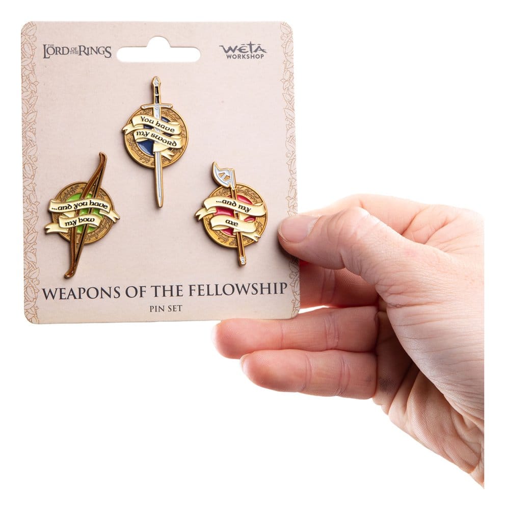 PRECOMENZI - The Lord of the Rings Trilogy Pin Set Weapons of the Fellowship