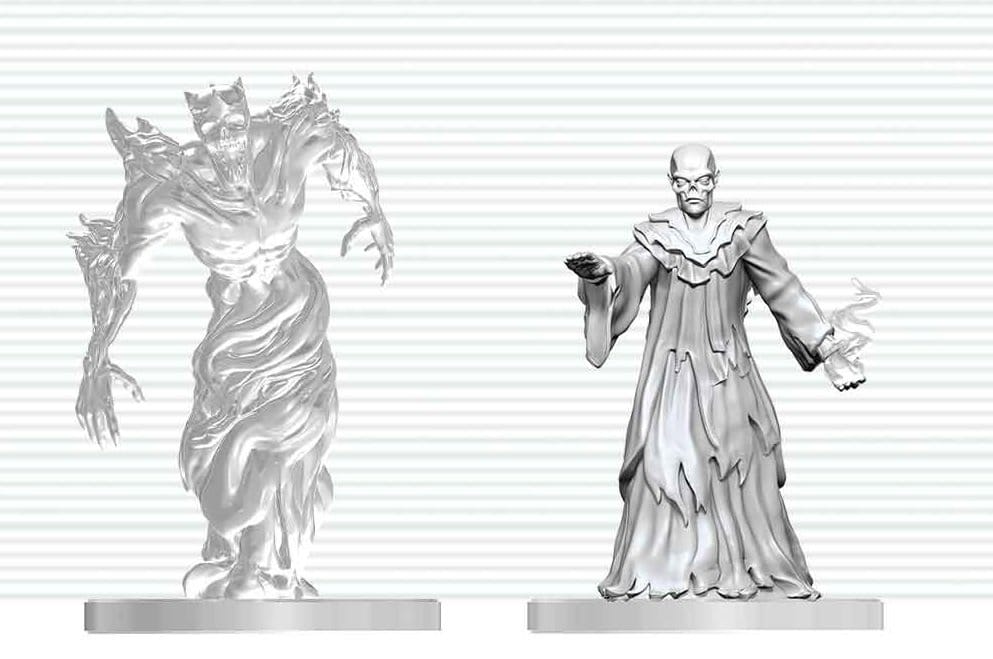 Dungeons & Dragons Nolzur's Marvelous Miniatures Unpainted Miniature Ghast Gravecaller & Wraith 14 cm