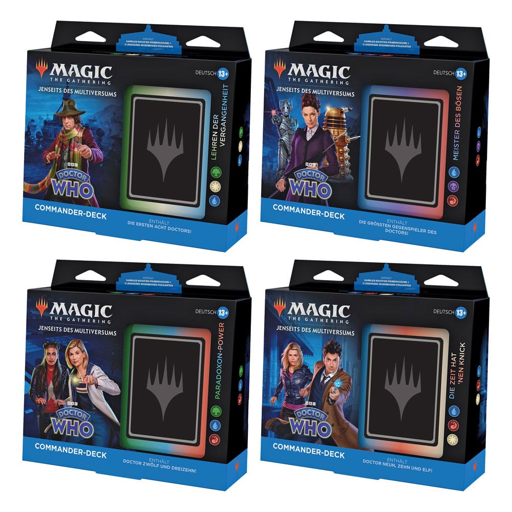 Magic the Gathering Jenseits des Multiversums: Doctor Who Commander Decks Display (4) german