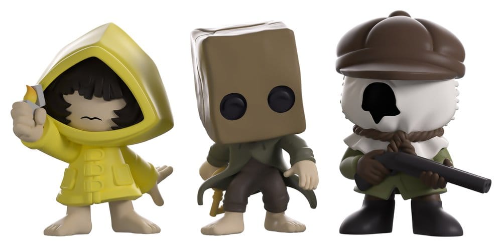 Little Nightmares II Minitooz 3-Pack Mono, Six & Hunter 7 cm